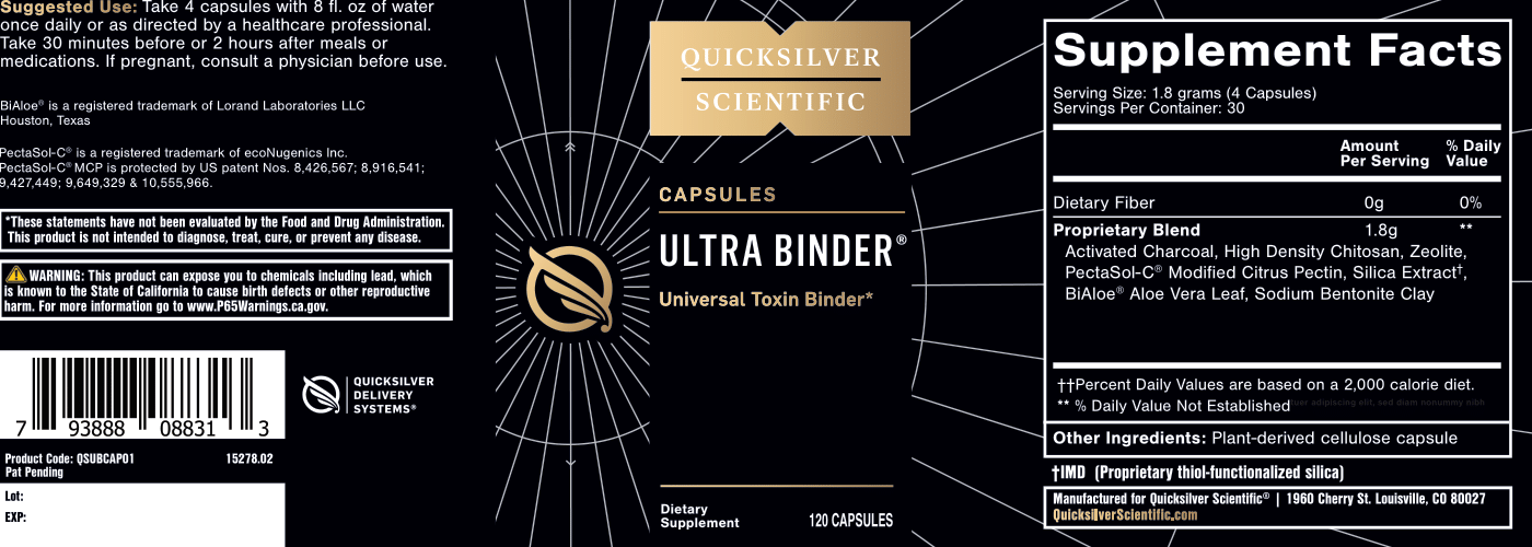 Quicksilver Scientific Ultra Binder® Universal Toxin Binder (capsules)