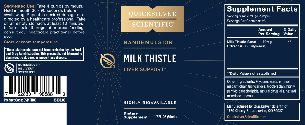 Quicksilver Scientific Nanoemulsified Milk Thistle (50 mL)