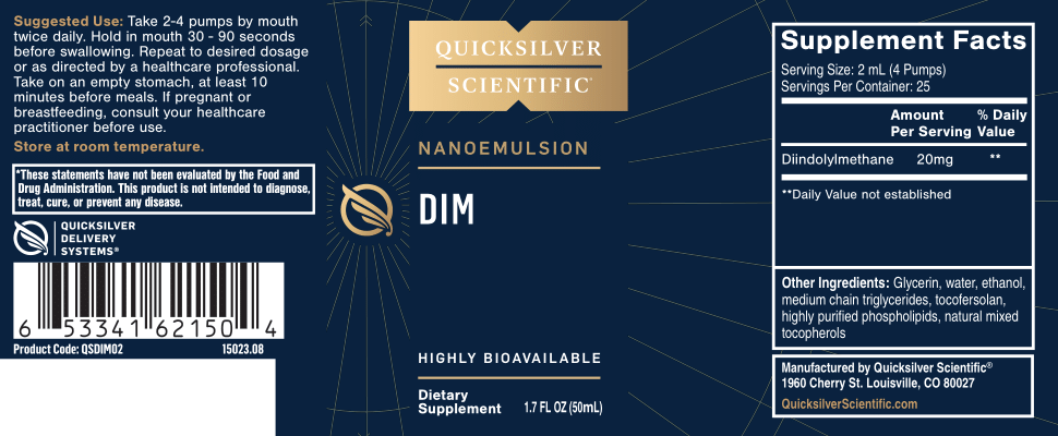 Liquid Dim Quicksilver Nanoemulsified DIM | Water & Wellness – WaterAndWellness
