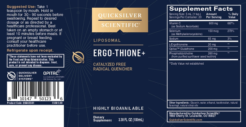 
                  
                    Quicksilver Scientific Ergo-Thione+
                  
                