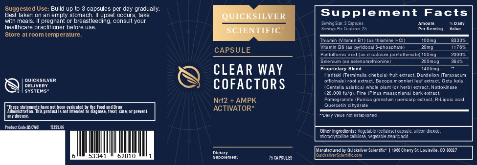 
                  
                    Quicksilver Scientific Clear Way Cofactors®
                  
                