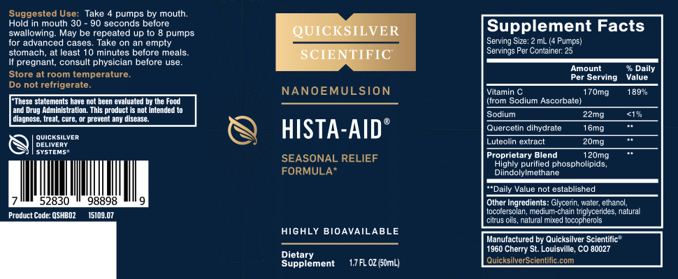 
                  
                    Quicksilver Scientific Hista-Aid®
                  
                