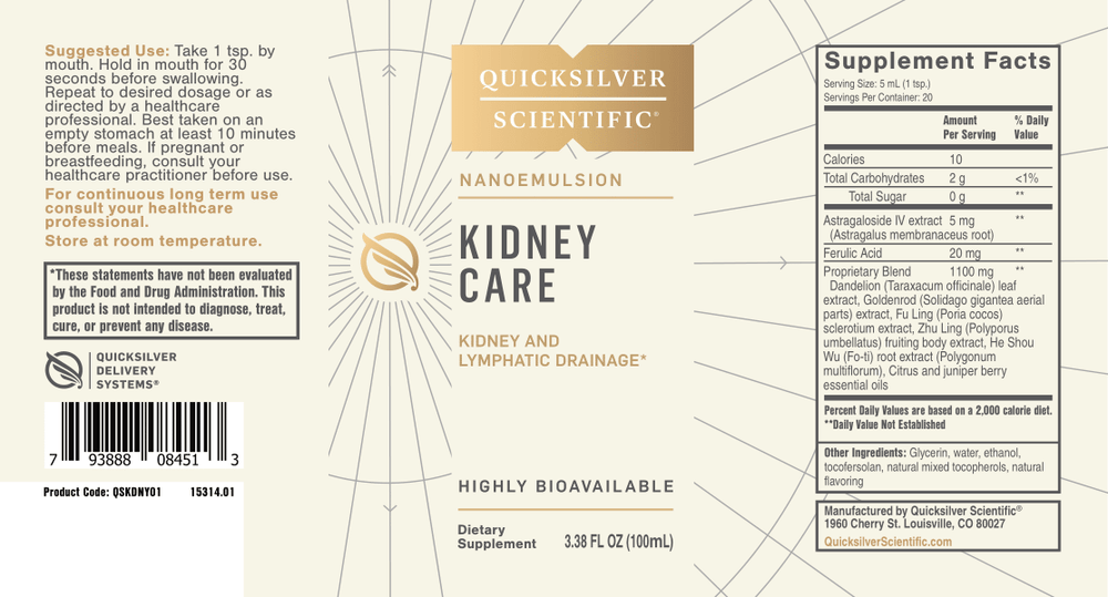 
                  
                    Quicksilver Scientific Kidney Care
                  
                