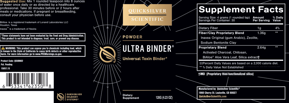 
                  
                    Quicksilver Scientific Ultra Binder® Universal Toxin Binder (powder)
                  
                