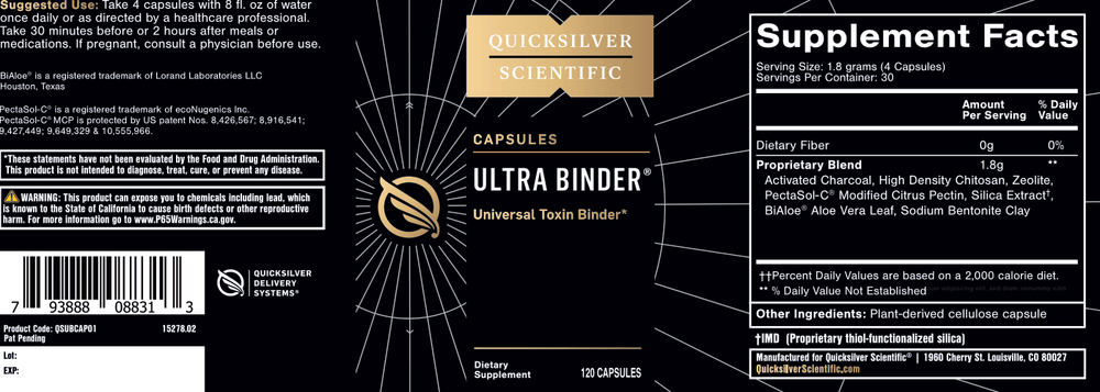 
                  
                    Quicksilver Scientific Ultra Binder® Universal Toxin Binder (capsules)
                  
                
