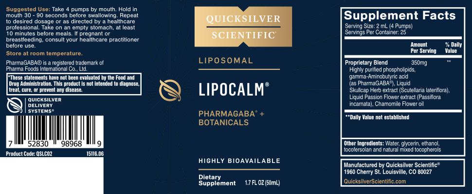 
                  
                    Quicksilver Scientific LipoCalm® 50ml
                  
                