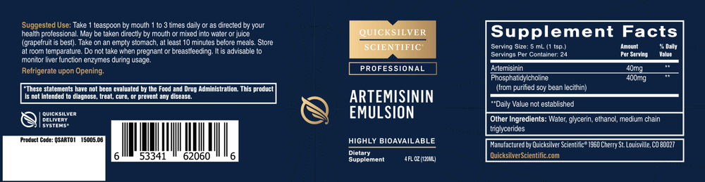 
                  
                    Quicksilver Scientific Artemisinin Emulsion
                  
                