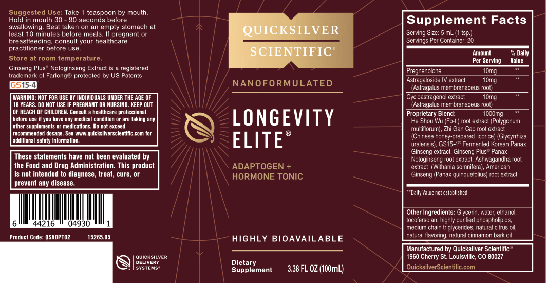 
                  
                    Quicksilver Scientific Longevity Elite
                  
                