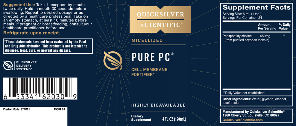 
                  
                    Quicksilver Scientific Micellized Pure PC Dietary Supplement
                  
                