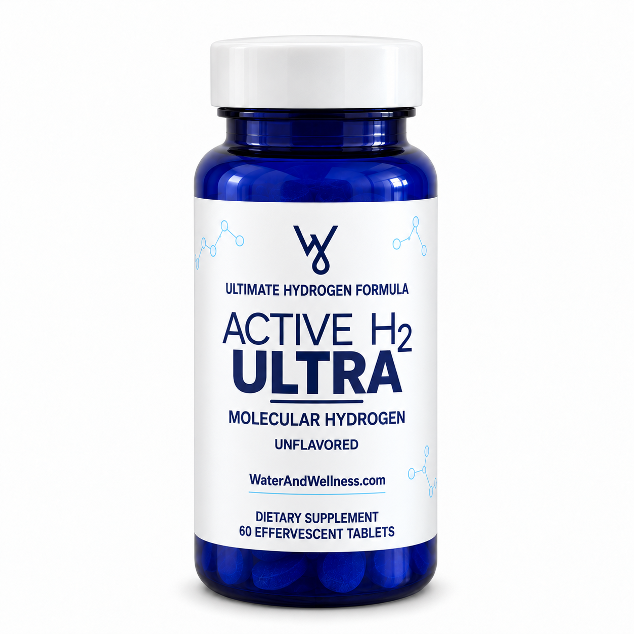 
                  
                    Active H2 Ultra Unflavored 60ct bottle — front view
                  
                