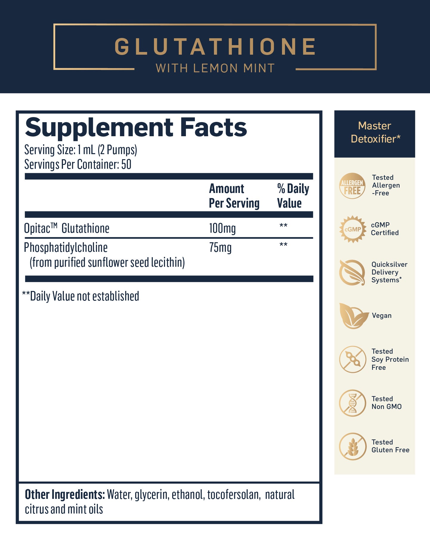 Liposomal Glutathione | Cleansing, Liver, & Immune Support | Antioxidant Liquid Glutathione | Sublingual, Enhanced Bioavailability | 1.7 oz / 50ml | Quicksilver Scientific WaterAndWellness Liposomal Glutathione | Cleansing, Liver, & Immune Support | Antioxidant Liquid Glutathione | Sublingual, Enhanced Bioavailability | 1.7 oz / 50ml | Quicksilver Scientific WaterAndWellness